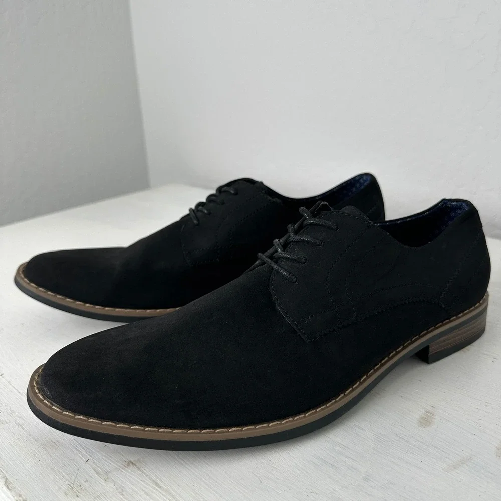 Perry Ellis Dress Shoes Mens 10W Jackson 2 Wide Black Ultra Foam Portfolio